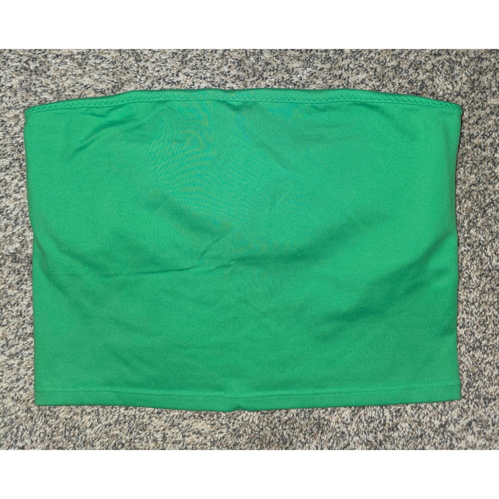 OFFLINE by Aerie The Hugger Tube Top Green Strapless Shelf Bra Medium